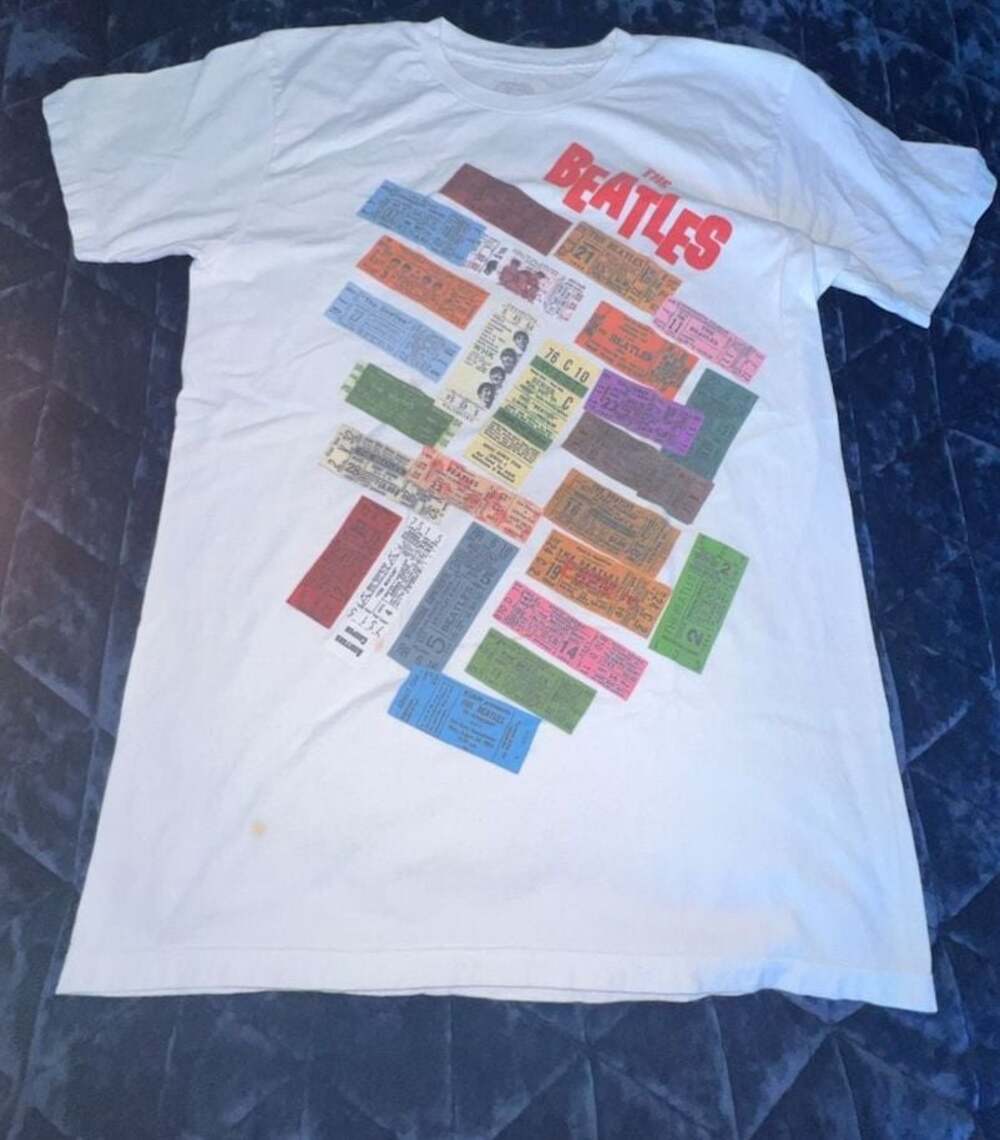 The Beatles Concert Tickets Graphic T-Shirt